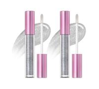 Holographic Lip Gloss Glitter Shimmer Lipstick Long Lasting Waterproof,Metallic Liquid Diamond Glitter Lipstick Holographic Lip Gloss For A Sparkly Finish,Moisturizing Shimmer Makeup (2 * 02#)