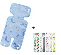 Holoras - Set di accessori per passeggino, tappetino refrigerante per passeggino + 7 cinghie per giocattoli per bambini, clip per ciuccio estivo per passeggino