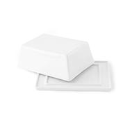 Holst Bud Porcellana 018 Burro e stoccaggio Container 2 Pezzi, Colore Bianco, 15,5 x 11,5 x 5,5 cm