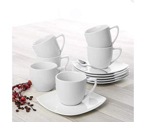 'Holst Porcellana CF 003 FA5 caffè/Cappuccino Set di Conform 0, 21 L con FD 016, Plastica, Bianco, 16 x 16 x 8 cm, 6 unità