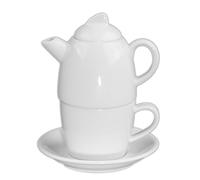 'Holst Porcellana KT 004 FA4 e sovrapposto - Bricco Servier Set Anna 3 PZ., Plastica, Bianco, 14 x 14 x 17 cm