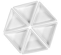 Holst Porcellana Tri 027 FA1 Buffet Ruota Triangolo Set 6 Pezzi, Porcellana, Bianco, 27.5 X 24,5 X 6 cm