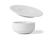 Holst Porzellan AU 530 FA3 High Alumina - Set di ciotole in alluminio, 0,3 l/11 cm, con coperchio inferiore, fino al 400% più resistente rispetto alla porcellana tradizionale, colore: Bianco