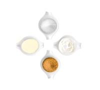 Holst Porzellan DO 004 KPL - Set di 2 barattoli per spezie in porcellana, 50 ml, con cucchiaio, 5 x 7 x 4 cm, 2 pezzi, colore: Bianco