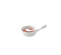 Holst Porzellan MI 0001 KPL - Set di 2 padelle per ingredienti e spezie con cucchiaio, 10 x 6 x 3,5 cm, 2 pezzi, colore: Bianco