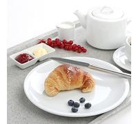 Holst Porzellan Piatto Piano 21 cm a Forma di coupé Katja, Porcellana, Bianco, 20.5 cm, 6 unità