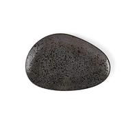 Holst Porzellan RT 334 Piatto in Porcellana Ovale Re-Active Carbon da 27 cm, Nero