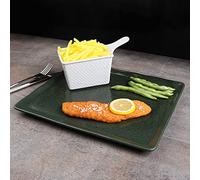 Holst Porzellan RT 433 - Set di 2 piatti da portata in porcellana Musgo, con ciotola per patatine, cestino per frittura, colore: Verde