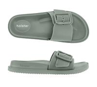 holster Laze - Sandali vegani da donna, leggeri, con supporto per l'arco plantare, plantare imbottito testato dal podologo, fibbia regolabile, impermeabili, da spiaggia e per il tempo libero, erba