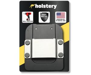 Holstery DriverMaster PRO - Supporto per trapano a clip, per trapano, trapano a percussione, chiodatrice, metro a nastro o qualsiasi strumento con clip per appenderlo, interamente in metallo, nero