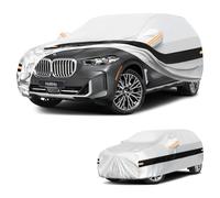 Holthly 10 Strati Telo Copriauto SUV per BMW X5 E70/F15/G05（2007-2026）,100% Copertura Auto Impermeabile,Telo Copri Auto per Esterno,Impermeabile,Protezione UV,Antivento,Antipolvere