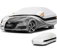 Holthly Copertura per auto a 10 strati per berlina, 100% impermeabile, per tutte le stagioni, per esterni, protezione da pioggia e sole, su misura per auto di medie dimensioni