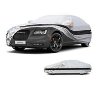 Holthly Copriauto per berlina a 10 strati, per tutte le stagioni, 100% impermeabile, per esterni, protezione da pioggia, raggi UV e polvere, su misura