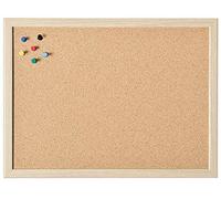 Holtz - Lavagna in sughero con cornice in legno, 1000 x 600 mm, accessori inclusi