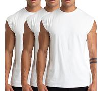 Holure Confezione da 3 canottiere da uomo con scollo rotondo
