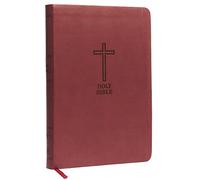 KJV Holy Bible: Value Large Print Thinline, Burgundy Leat (Rilegato in ecopelle)