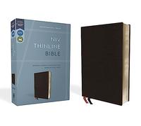 NIV, Thinline Bible, Bonded Leather, Black, Red Letter Edition, Comfort Print