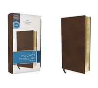 NIV, Pocket Thinline Bible, Leathersoft, Brown, Red Lette (Rilegato in ecopelle)