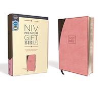 NIV, Premium Gift Bible, Leathersoft, Pink/Brown, Red Let (Rilegato in ecopelle)