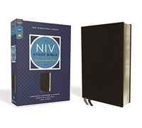 Holy Bible: New International Version, Study Bible, Black, Bonded Leather, Red Letter, Comfort Print