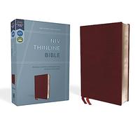 NIV, Thinline Bible, Bonded Leather, Burgundy, Red Letter (Rilegato in ecopelle)
