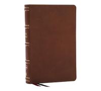 Holy Bible: New King James Version, Brown, Genuine Leather, Single-Column Reference, Verse-By-Verse, Red Letter, Comfort Print