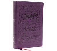 Holy Bible: New King James Version, Purple, Leathersoft, Verse Art Cover Collection, Giant Print Center-Column Reference Bible: Red Letter, Comfort Print