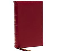 Holy Bible: New King James Version, Red, Premium Goatskin Leather, Reference, Premier Collection, Comfort Print