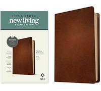 Holy Bible: New Living Translation, Brown, Genuine Leather, Thinline Reference Bible, Filament Enabled Edition, Red Letter