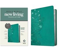 Holy Bible: New Living Translation, Peony Rich Teal Leatherlike, Giant Print, Filament Enabled