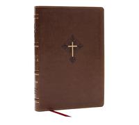 Holy Bible: Revised Standard Edition, Second Catholic Edition, Thinline, Large Print, Brown Leathersoft, Comfort Print, with 1 Ribbon, and Maps