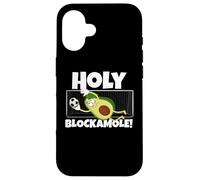 Holy Blockamole Funny Soccer Player Avocado Goalkeeper Custodia per iPhone 16