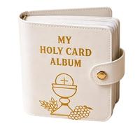 Holy Card Holder - Custodia portatile con 20 maniche, custodia protettiva per , in finta pelle, organizer per libri, per chiesa, preghiera personale, ritiro, viaggi, casa, riunioni di famiglia