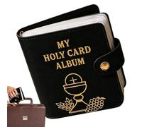 Holy Card Holder - Portable Carrying Case Booklet with 20 Sleeves, Protective Holy Card Organizer Storage Book for Prayer Cards and Religious Keepsakes | Compact Travel Case for Church Personal Prayer