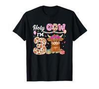 Holy Cow I'm 3 Highland Cow Farming 3° compleanno 3 anni Maglietta