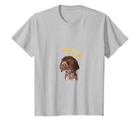 Holy Dog German Shorthair Pointer Maglietta, Bambini, Argento, 4 Anni