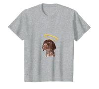 Holy Dog German Shorthair Pointer Maglietta, Bambini, Grigio Melange, 2 Anni