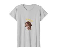 Holy Dog German Shorthair Pointer Maglietta, Donna, Argento, XL