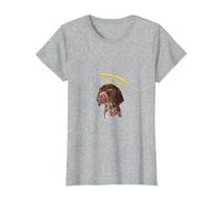 Holy Dog German Shorthair Pointer Maglietta, Donna, Grigio Melange, M