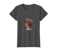 Holy Dog German Shorthair Pointer Maglietta, Donna, Grigio Scuro, M