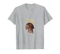 Holy Dog German Shorthair Pointer Maglietta, Uomo, Grigio Melange, L