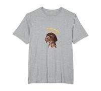 Holy Dog German Shorthair Pointer Maglietta, Uomo Taglie Grandi, Grigio Melange, 2X Tall