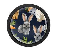 Holy Easter Bunny Easter Eggs Cassetto tira Maniglia Vintage Modello Decorativo Governo Pomelli ABS Vetro Cassetto Tiri per Mobili Casa