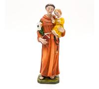 Holy Family Statua Sant'Antonio da Padova in resina di 20 cm veste chiara/Prodotto artigianale unico Made in Italy
