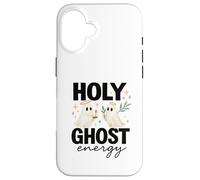 Holy Ghost Energy Cute Halo Ghosts Christian Halloween Custodia per iPhone 16