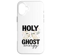 Holy Ghost Energy Cute Halo Ghosts Christian Halloween Custodia per iPhone 16 Plus