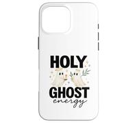 Holy Ghost Energy Cute Halo Ghosts Christian Halloween Custodia per iPhone 16 Pro Max