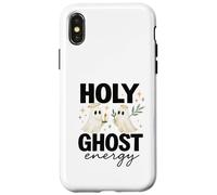 Holy Ghost Energy Cute Halo Ghosts Christian Halloween Custodia per iPhone X/XS