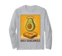 Holy Guacamole Divertente Avocado Toast Pun Design Maglia a Manica