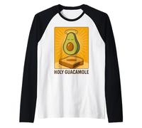 Holy Guacamole Divertente Avocado Toast Pun Design Maglia con Maniche Raglan
